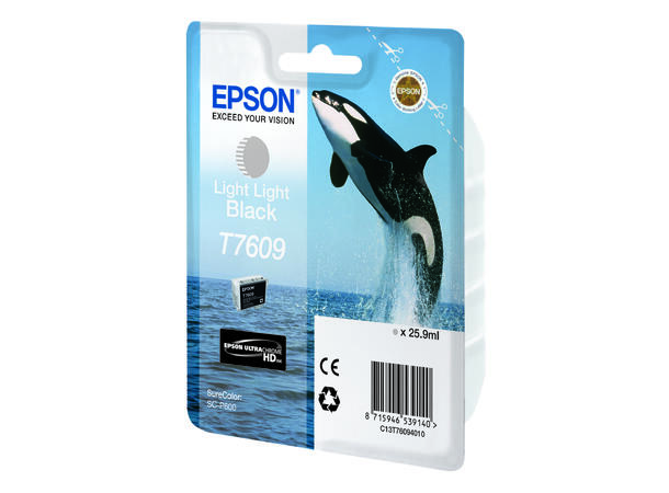 Epson Blekk T7609 Light Light Black Grått blekk til Epson P600 